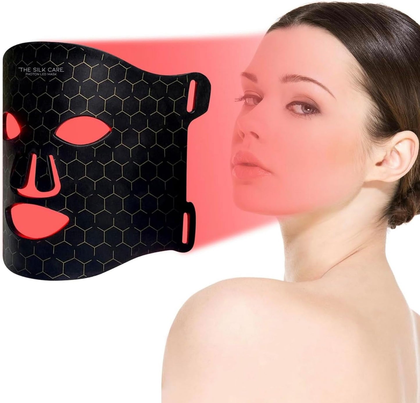 Máscara facial LED Terapia de luz roja avanzada para el cuidado facial Silkcare